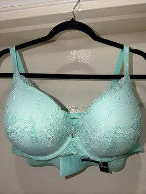 torrid Mint Lace Underwire Bra with Floral Overlay